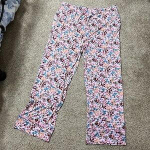 Pink Floral Posh Peanut Pajama Pants Size 2XL